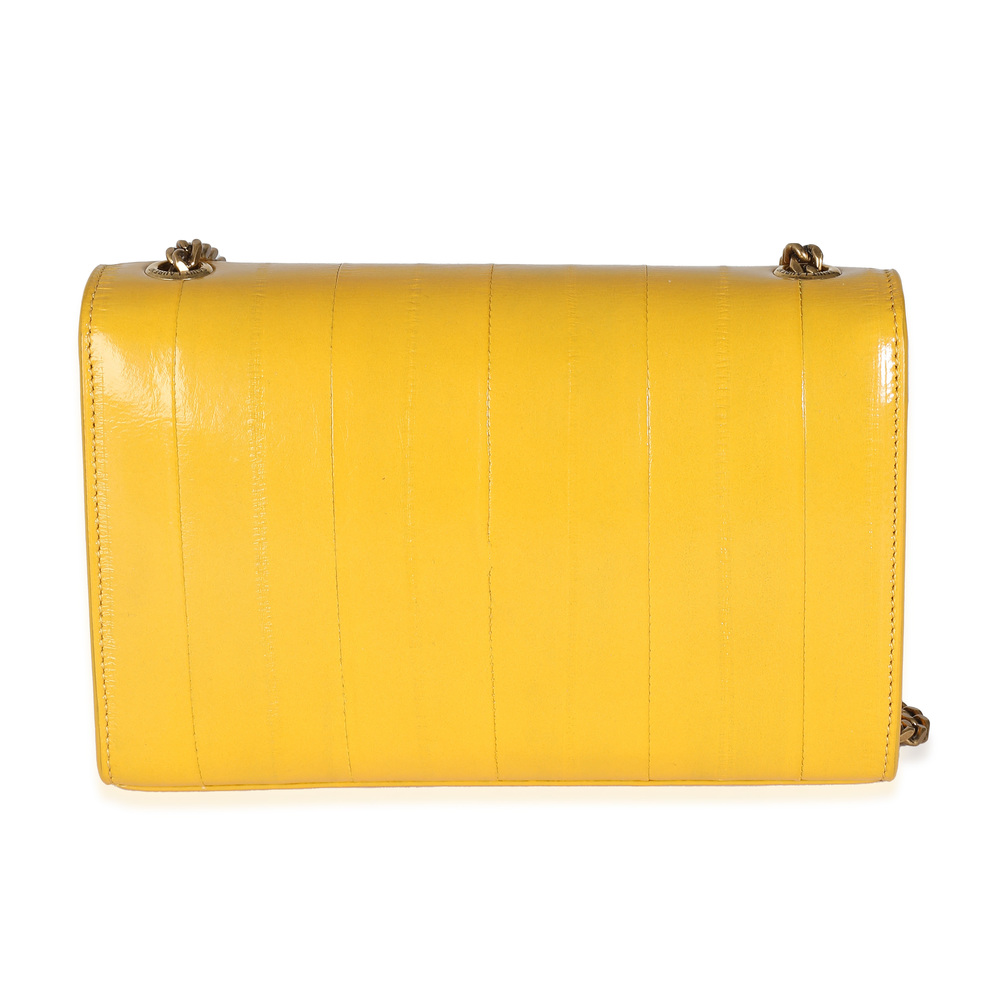 Saint Laurent Mimosa Yellow Eel Skin Small Kate Chain Bag - Picture 2 of 8